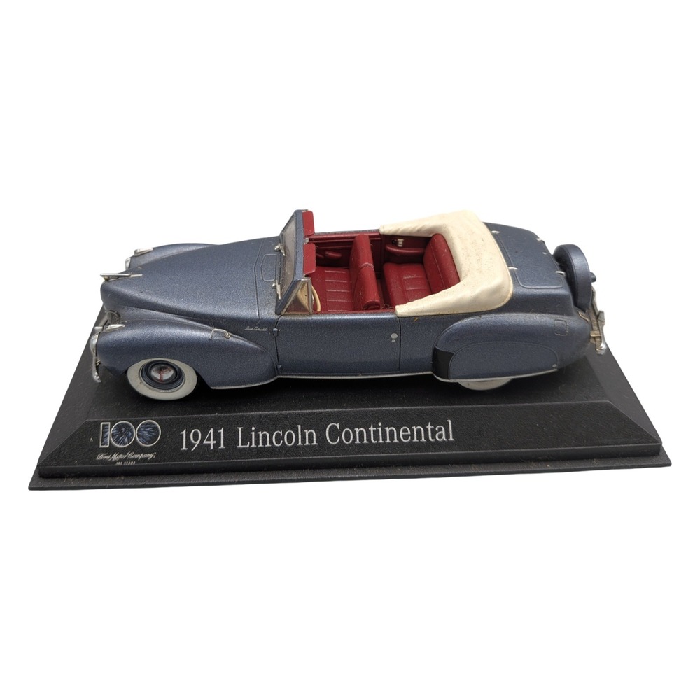 1941 Lincoln Continental Ford 100th Anniversary Diecast Car 1:43 Metallic Blue